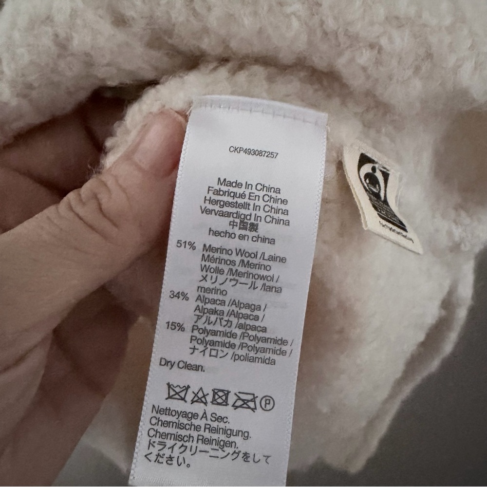 Madewell Jill Bouclé-Knit Sweater Jacket in Alabaster Ivory XS - Picture 6 of 9